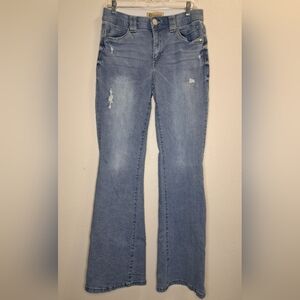 Democracy Light Blue Mid-rise Flare Jeans